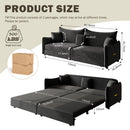King Pull Out Sofa Bed, 3-In-1 Convertible Bed With 3 Pillows by HouseOfZazla