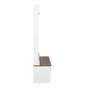 5 In 1 Entryway Bench With Coat Rack, 7 Sturdy Hooks, 2 Spacious Drawers And Adjustable Shelves