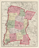 Vintage Map of Sullivan County, New Hampshire 1877