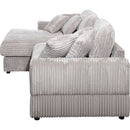Modern CorduroyCorner sofa Sleeper Sofa Couch With Comfy Deep Seat& 6 Pillows