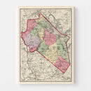 Vintage Map of Belknap County, New Hampshire 1877