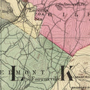 Vintage Map of Belknap County, New Hampshire 1877