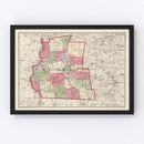 Vintage Map of Cheshire County, New Hampshire 1877