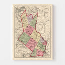 Vintage Map of Strafford County, New Hampshire 1877