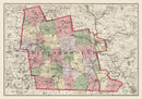 Vintage Map of Hillsborough County, New Hampshire 1877