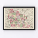 Vintage Map of Hillsborough County, New Hampshire 1877