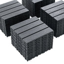Plastic Interlocking 44 Pack Patio Deck Tiles, Square Waterproof Outdoor All Weather Use by HouseOfZazla