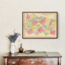 Vintage Map of Merrimack County, New Hampshire 1892