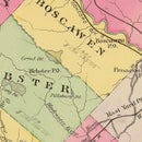 Vintage Map of Merrimack County, New Hampshire 1892