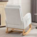 Accent Rocking Chair With Footrest, High Back by HouseOfZazla