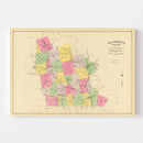 Vintage Map of Hillsborough County, New Hampshire 1892