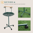 48" Rolling T-Stand Bird Training Activity Playground With Perch