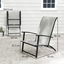 Outsunny Folding Patio Chairs Set of 2, Portable Outdoor Dining Chairs with High Back, Armrests by HouseOfZazla