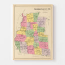 Vintage Map of Cheshire County, New Hampshire 1892