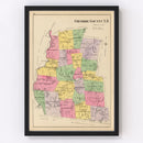 Vintage Map of Cheshire County, New Hampshire 1892