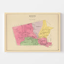 Vintage Map of Keene, New Hampshire 1892