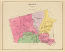 Vintage Map of Keene, New Hampshire 1892
