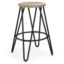 Simeon - Multifunctional Metal Stool With Wood Seat by Unique Piece Furniture