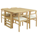 5 Piece Extendable Wood Square Dining Table Set With 2 Drop Leaves by HouseOfZazla