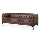 84.06Inch Width Traditional Square Arm removable cushion 3 seater Sofa