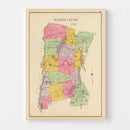 Vintage Map of Sullivan County, New Hampshire 1892