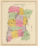 Vintage Map of Sullivan County, New Hampshire 1892
