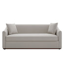 3 Seater Sofa With Wrap Around Armrests And Throw Pillows