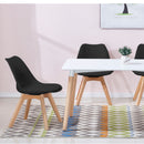 Padded Seat Cushions Home Kitchen Side Chair (Set of 2) - Black by HouseOfZazla