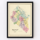 Vintage Map of Belknap County, New Hampshire 1892