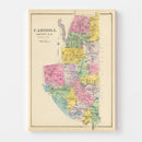 Vintage Map of Carroll County, New Hampshire 1892