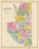 Vintage Map of Carroll County, New Hampshire 1892