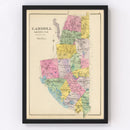 Vintage Map of Carroll County, New Hampshire 1892