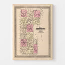 Vintage Map of Bennington County, Vermont 1876