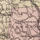 Vintage Map of Windham County, Vermont 1876