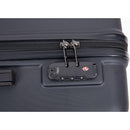 3 Piece Luggage Sets ABS Lightweight Suitcase with Two Hooks, Spinner Wheels, TSA Lock, (20/24/28) Black