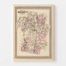 Vintage Map of Rutland County, Vermont 1876