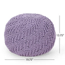 Bordeaux - Knitted Round Pouf Ottoman by Unique Piece Furniture