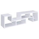 Convertable L-Shaped Bookcase With Open Shelves - White by HouseOfZazla