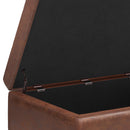 Shay - Large Square Coffee Table Storage Ottoman Mid-Century Style