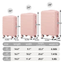 3 Pieces Set 20" / 24" / 28" Spinner Wheel Luggage With Combination Lock by HouseOfZazla