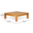 Mythical - Square Outdoor Coffee Table With Frame And Slat Top - Teak