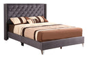 Upholstered Nailhead Trim Chic Bed by Unique Piece Furniture