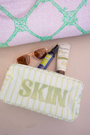 Striped Travel- Ready Cosmetic Bags
