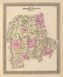 Vintage Map of Addison County, Vermont 1876