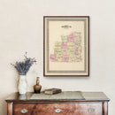 Vintage Map of Orange County, Vermont 1876