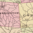 Vintage Map of Orange County, Vermont 1876