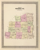 Vintage Map of Orange County, Vermont 1876