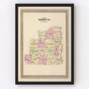Vintage Map of Orange County, Vermont 1876
