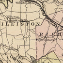 Vintage Map of Chittenden County, Vermont 1876