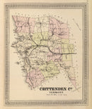 Vintage Map of Chittenden County, Vermont 1876